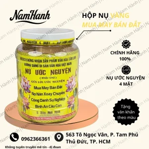nụ ước nguyện 4 mặt vàng