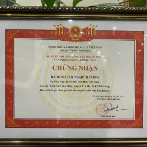 Chứng nhận di sản văn hóa nụ ước nguyện 4 mặt